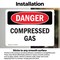 Signmission Compressed Gas Danger Sign, Vinyl Decal, 7in W x 5in L, 2PK OS-2PACK-DS-D-57-L-1076 - alternate 4